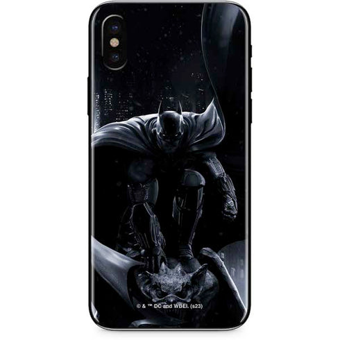 DC Comics Arkham Origins Batman In action pose iPhone XS Skin