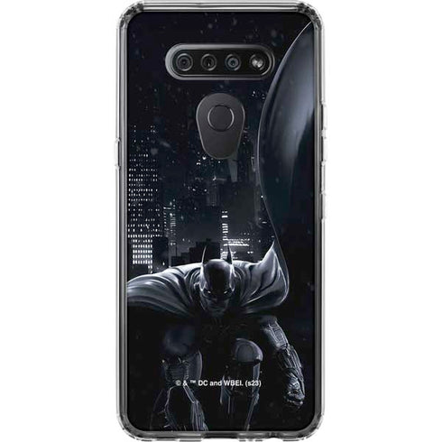 DC Comics Arkham Origins Batman In action pose LG K51/Q51 Clear Case