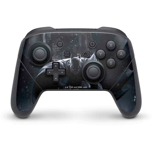DC Comics Arkham Origins Batman In action pose Nintendo Switch Pro Controller Skin