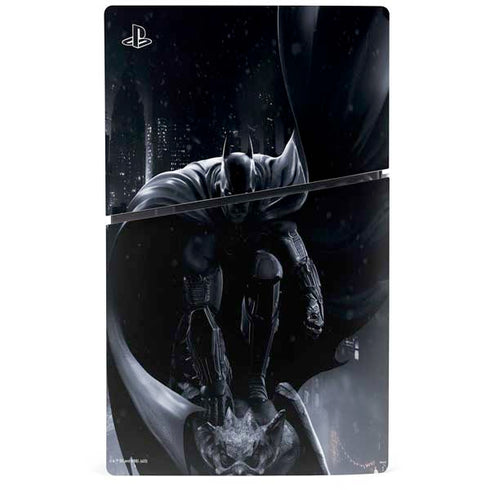 DC Comics Arkham Origins Batman In action pose PS5 Slim Disk Console Skin