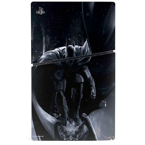 DC Comics Arkham Origins Batman In action pose PS5 Slim Digital Edition Bundle Skin