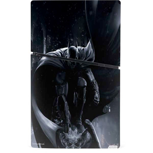 DC Comics Arkham Origins Batman In action pose PS5 Slim Digital Edition Console Skin