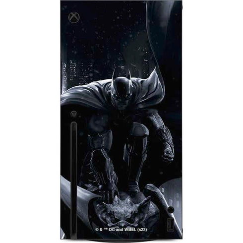DC Comics Arkham Origins Batman In action pose Xbox Series X Console Skin