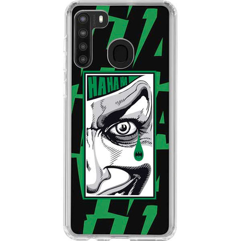 DC Comics The Joker Teardrop Card Galaxy A21 Clear Case