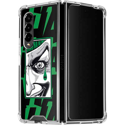 DC Comics The Joker Teardrop Card Galaxy Z Fold4 5G Clear Case