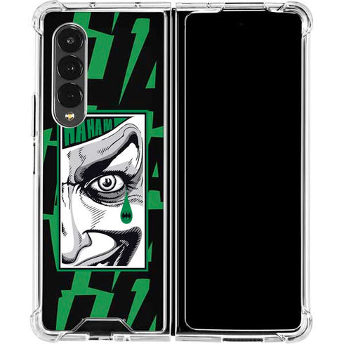 DC Comics The Joker Teardrop Card Galaxy Z Fold4 5G Clear Case