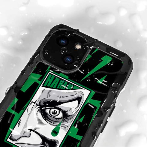 DC Comics The Joker Teardrop Card iPhone 15 Plus Waterproof Case