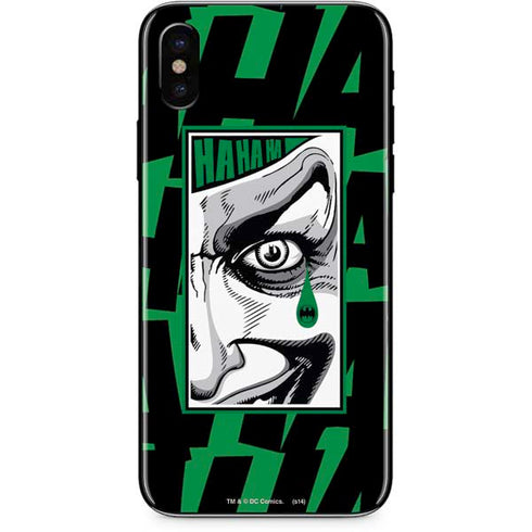 DC Comics The Joker Teardrop Card iPhone XS Skin