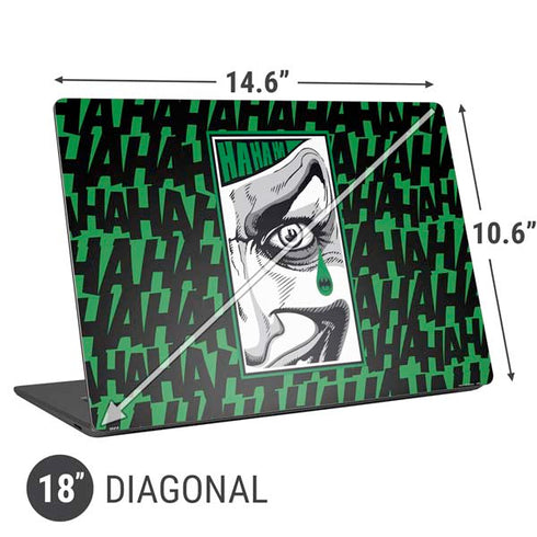 DC Comics The Joker Teardrop Card Universal Laptop 18in (14.6 x 10.6in) Skin