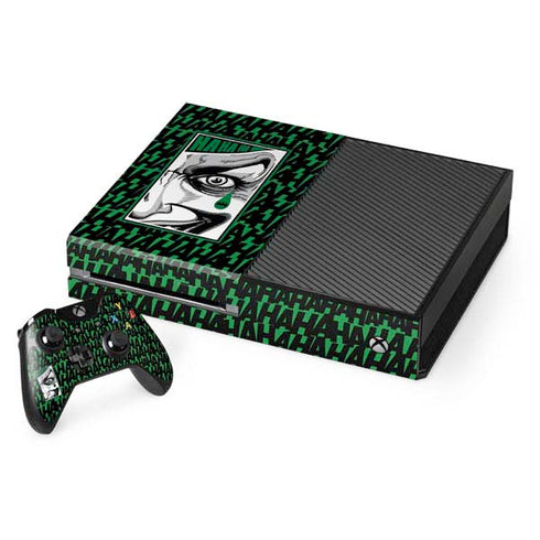 DC Comics The Joker Teardrop Card Xbox One Console and Controller Bundle Skin
