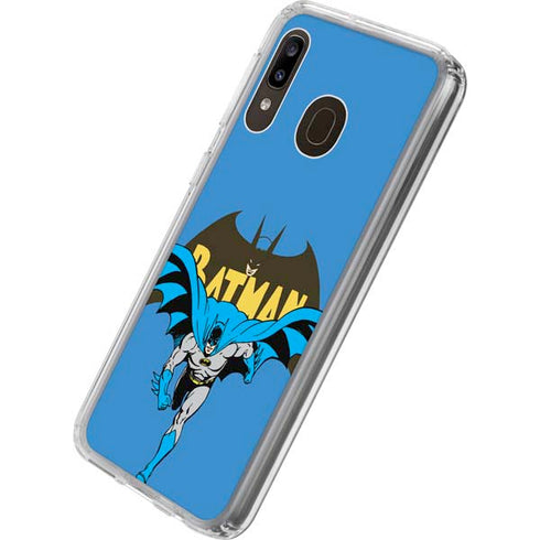 DC Comics Batman Vintage Action Pose Galaxy A20 Clear Case