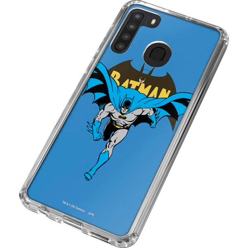 DC Comics Batman Vintage Action Pose Galaxy A21 Clear Case