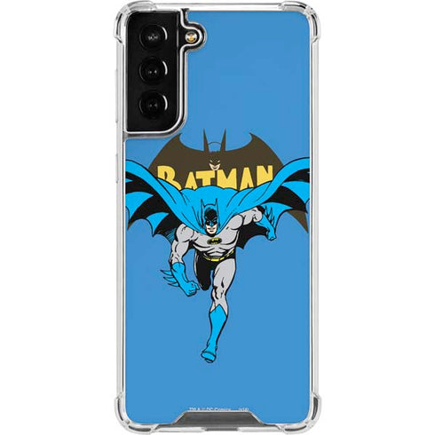 DC Comics Batman Vintage Action Pose Galaxy S21 FE Clear Case