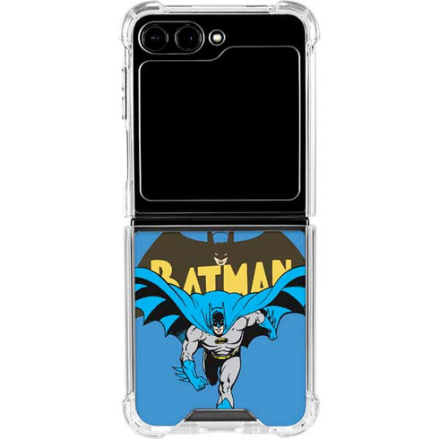 DC Comics Batman Vintage Action Pose Galaxy Z Flip5 5G Clear Case