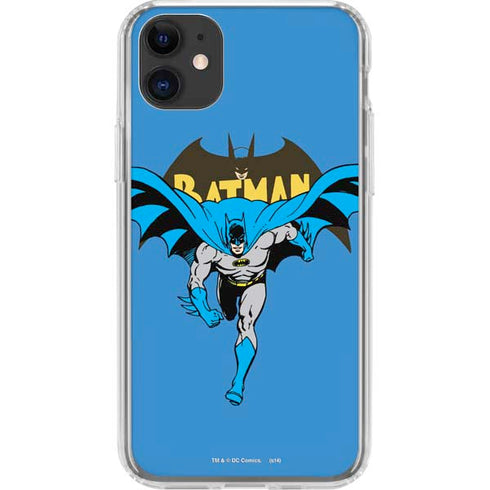 DC Comics Batman Vintage Action Pose iPhone 11 Clear Case
