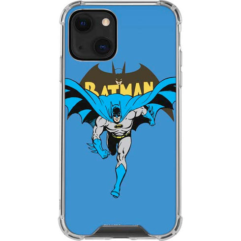 DC Comics Batman Vintage Action Pose iPhone 14 Plus Clear Case
