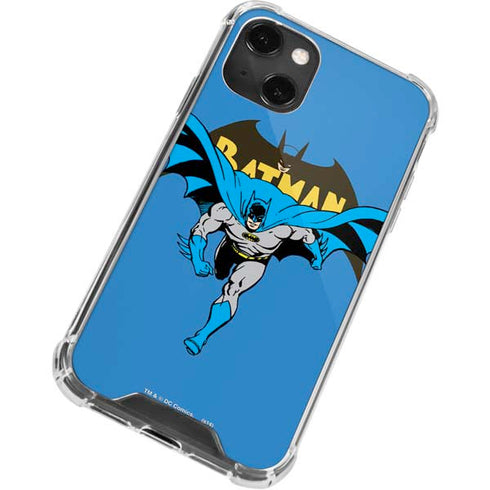 DC Comics Batman Vintage Action Pose iPhone 14 Plus Clear Case