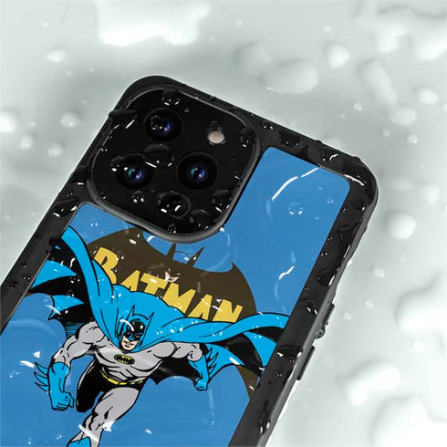 DC Comics Batman Vintage Action Pose iPhone 14 Pro Max Waterproof Case