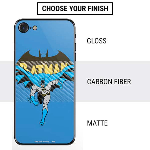 DC Comics Batman Vintage Action Pose iPhone SE (2nd & 3rd Gen) Skin