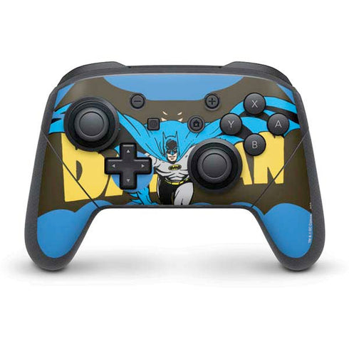 DC Comics Batman Vintage Action Pose Nintendo Switch Pro Controller Skin