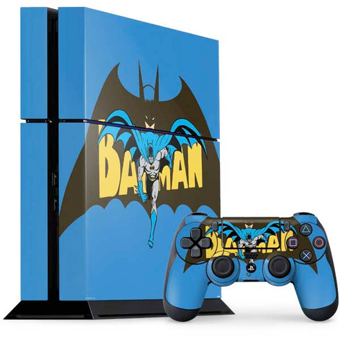 DC Comics Batman Vintage Action Pose PS4 Console and Controller Bundle Skin