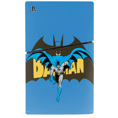 DC Comics Batman Vintage Action Pose PS5 Slim Digital Edition Bundle Skin