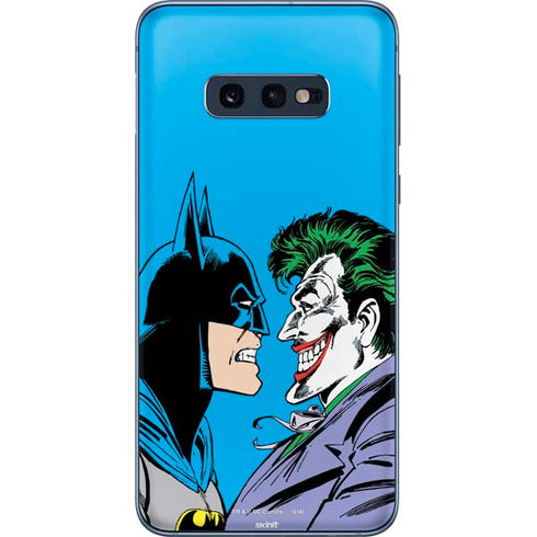 DC Comics The Joker vs Batman Vintage art Galaxy S10e Skin