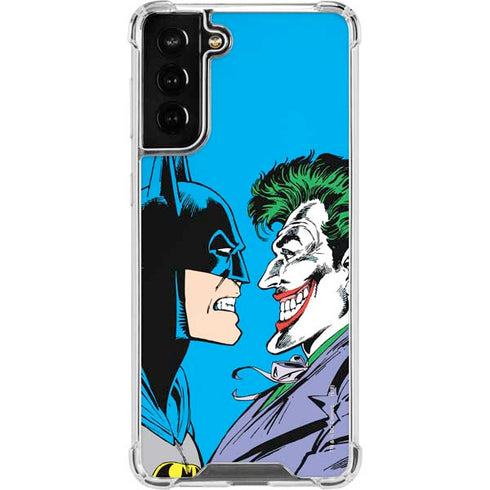 DC Comics The Joker vs Batman Vintage art Galaxy S21 FE Clear Case
