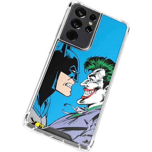 DC Comics The Joker vs Batman Vintage art Galaxy S21 Ultra 5G Clear Case