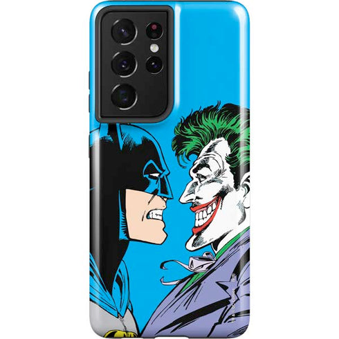 DC Comics The Joker vs Batman Vintage art Galaxy S21 Ultra 5G Pro Case