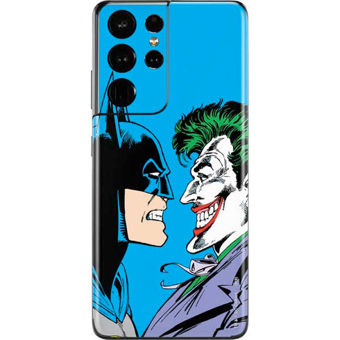 DC Comics The Joker vs Batman Vintage art Galaxy S21 Ultra 5G Skin