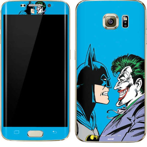 DC Comics The Joker vs Batman Vintage art Galaxy S7 Edge Skin