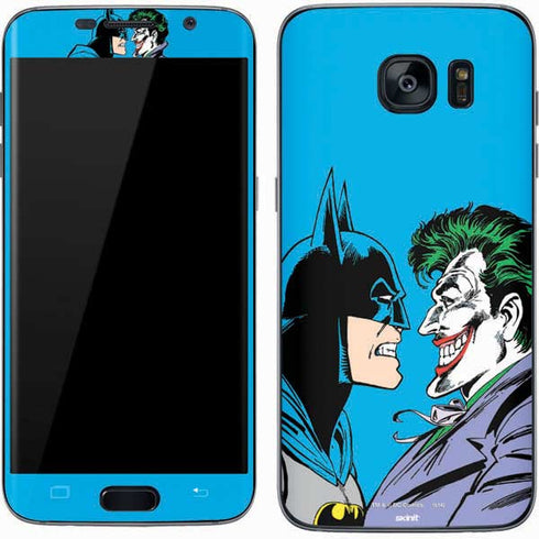 DC Comics The Joker vs Batman Vintage art Galaxy S7 Skin