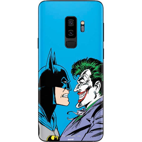 DC Comics The Joker vs Batman Vintage art Galaxy S9 Plus Skin