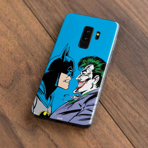 DC Comics The Joker vs Batman Vintage art Galaxy S9 Plus Skin
