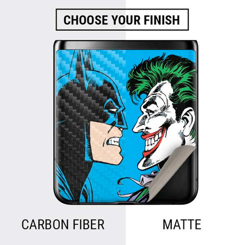 DC Comics The Joker vs Batman Vintage art Galaxy Z Flip Skin