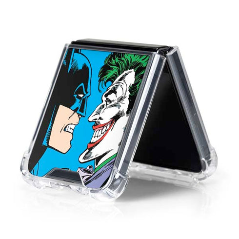 DC Comics The Joker vs Batman Vintage art Galaxy Z Flip5 5G Clear Case