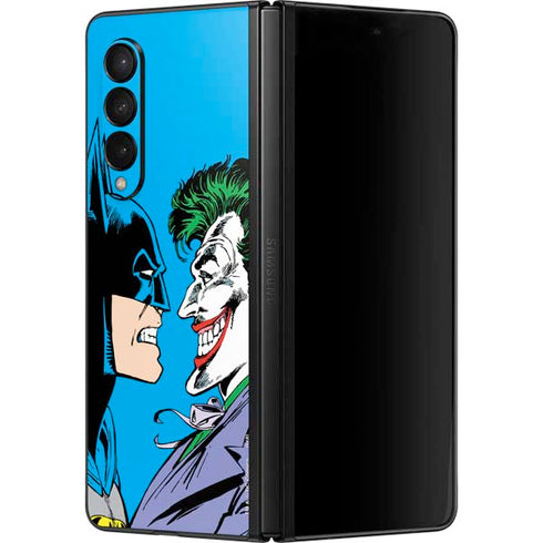 DC Comics The Joker vs Batman Vintage art Galaxy Z Fold3 5G Skin