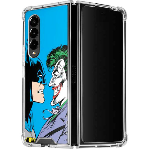 DC Comics The Joker vs Batman Vintage art Galaxy Z Fold4 5G Clear Case