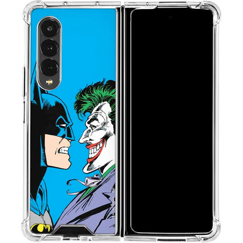 DC Comics The Joker vs Batman Vintage art Galaxy Z Fold4 5G Clear Case