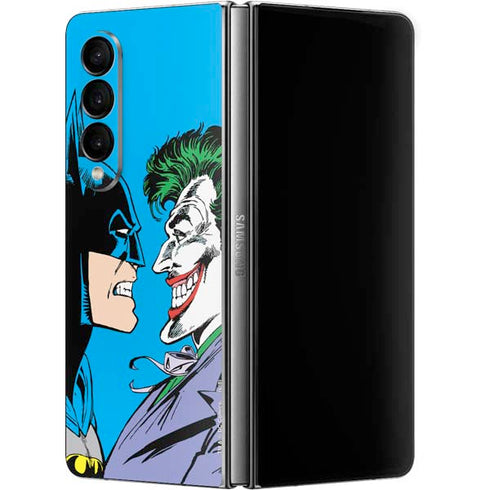 DC Comics The Joker vs Batman Vintage art Galaxy Z Fold4 5G Skin