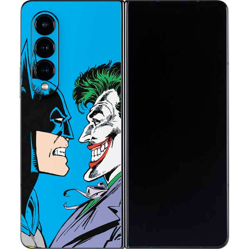 DC Comics The Joker vs Batman Vintage art Galaxy Z Fold4 5G Skin