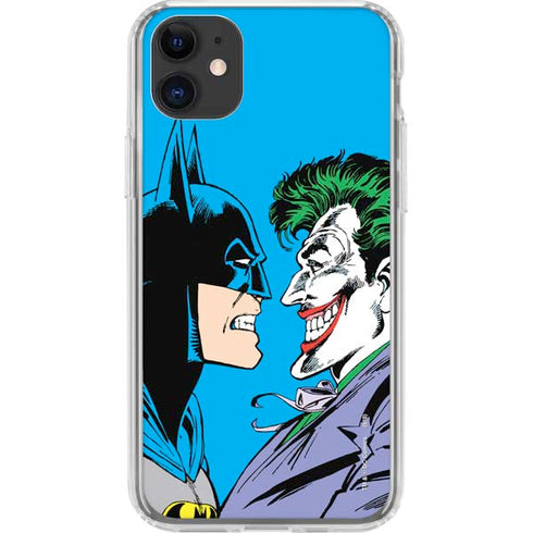 DC Comics The Joker vs Batman Vintage art iPhone 11 Clear Case