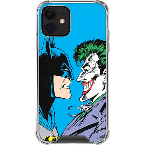 DC Comics The Joker vs Batman Vintage art iPhone 12 Clear Case