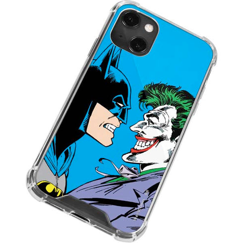 DC Comics The Joker vs Batman Vintage art iPhone 14 Plus Clear Case