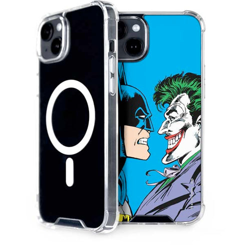 DC Comics The Joker vs Batman Vintage art iPhone 15 Plus MagSafe Case