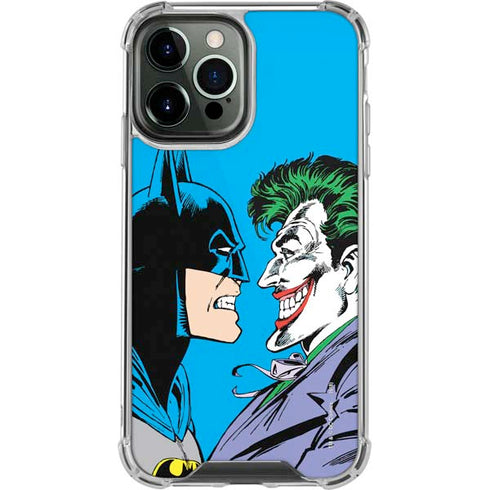 DC Comics The Joker vs Batman Vintage art iPhone 15 Pro Max Clear Case