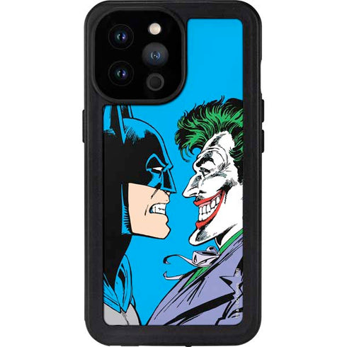 DC Comics The Joker vs Batman Vintage art iPhone 14 Pro Max Waterproof Case