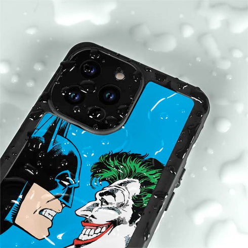 DC Comics The Joker vs Batman Vintage art iPhone 14 Pro Max Waterproof Case