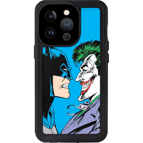 DC Comics The Joker vs Batman Vintage art iPhone 14 Pro Waterproof Case